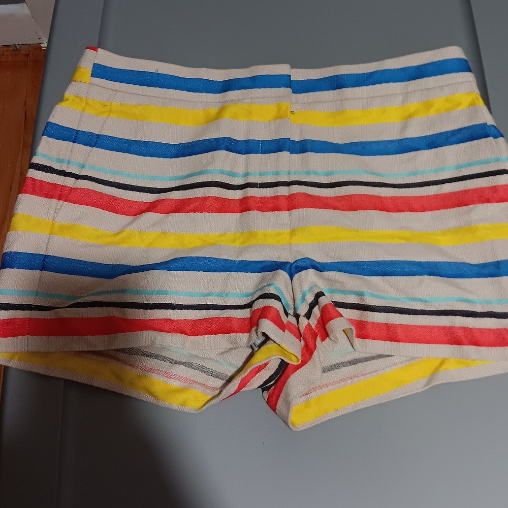 JCrew Size 10 Colored striped cotton polyester Shorts.